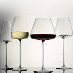 Taça de Vinho em Cristal Soprado à Mão - Elegante e Reutilizável, Ideal para Presente de Dia dos Namorados, Lavagem Manual, Multiuso para Vinho, Champanhe, Destilados, Copo para Ocasiões Especiais e Uso Diário, Decoração de Mesa