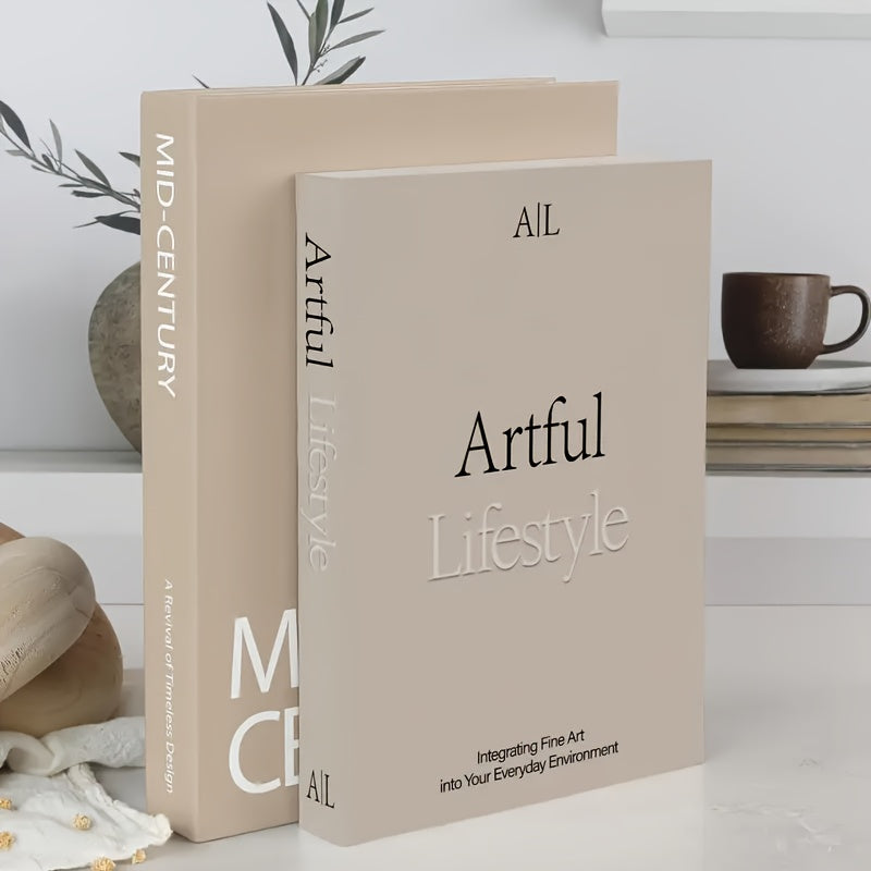 2 Livros Falsos de Papel para Decoração de Casa - Decoração Moderna Minimalista para Mesa de Centro, Mesa de Cabeceira, Estante - Bookends de Papel Inacabados para Natal, Halloween, Ação de Graças, Páscoa - Decorações de Papel Duráveis, Decorações de Livros