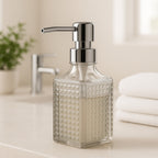 Porta Sabonete Líquido Vidro Transparente 370ml – Wolff Spike Luxo