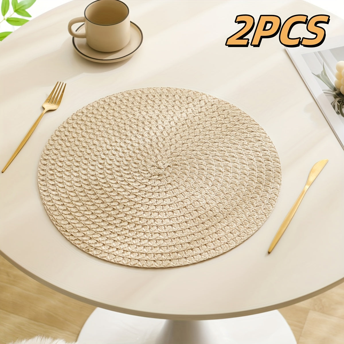 2/4/6 unidades de individual de linho para a primavera e o verão, individual de mesa resistente ao calor e lavável, bases para utensílios, bases para pratos, individual de mesa para decoração de casa
