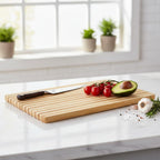 Tabua De Corte De Madeira / Bambu Multiuso Retangular 24x16