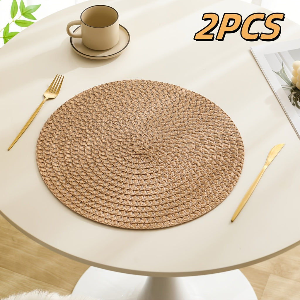 2/4/6 unidades de individual de linho para a primavera e o verão, individual de mesa resistente ao calor e lavável, bases para utensílios, bases para pratos, individual de mesa para decoração de casa