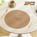 2/4/6 unidades de individual de linho para a primavera e o verão, individual de mesa resistente ao calor e lavável, bases para utensílios, bases para pratos, individual de mesa para decoração de casa