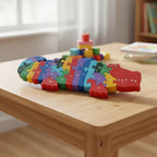 Quebra-cabeça Madeira Infantil Educativo Montessori Animais C/ 26 Peças Numeradas Brinquedo Didático