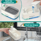 Dispensador de Sabão Elegante com Suporte de Esponja