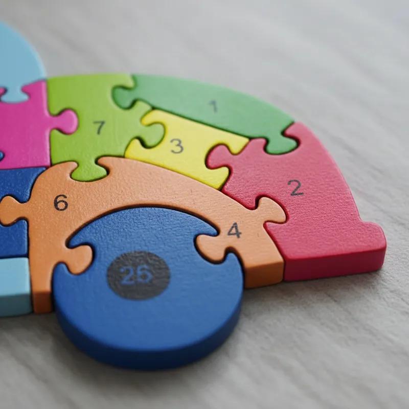 Quebra-cabeça Madeira Infantil Educativo Montessori Animais C/ 26 Peças Numeradas Brinquedo Didático