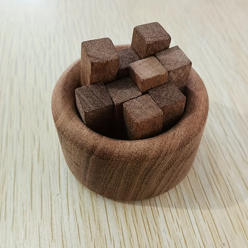 1 Conjunto Difusor de Madeira - Dispensador de Aroma de Vareta de Madeira Redonda para Casa, Escritório, Estudo - Cilindro de Cheiro de Libertação Lenta, Sem Fogo, Sem Necessidade de Bateria - Suporte Decorativo para Óleos Essenciais, Adições