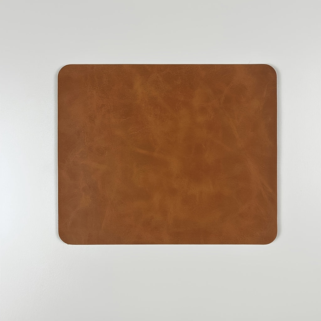 Tapete de Rato com Textura de Pele PU de 20,9X25,3Cm, Antiderrapante e Durável, Fácil de Limpar, Tapete de Secretária para Computador de Jogo de Escritório, Tapete de Secretária Anti-Riscos, É o Melhor Presente para a Volta às Aulas, Natal e Halloween