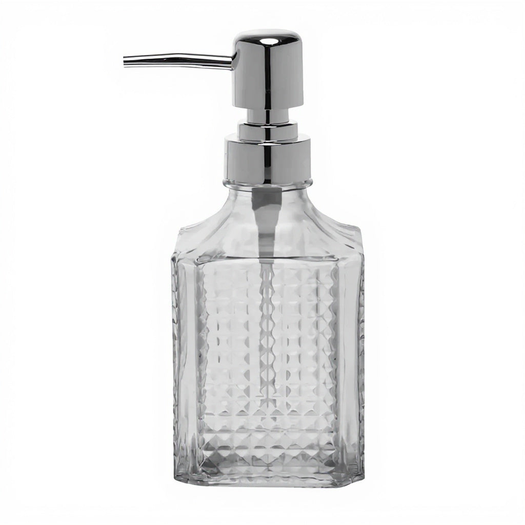 Porta Sabonete Líquido Vidro Transparente 370ml – Wolff Spike Luxo