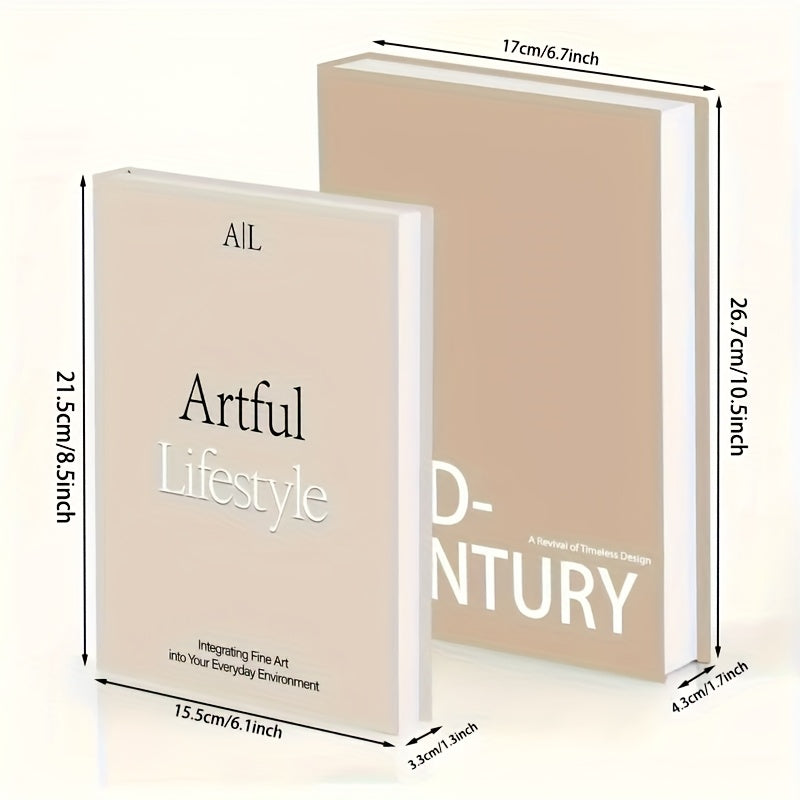 2 Livros Falsos de Papel para Decoração de Casa - Decoração Moderna Minimalista para Mesa de Centro, Mesa de Cabeceira, Estante - Bookends de Papel Inacabados para Natal, Halloween, Ação de Graças, Páscoa - Decorações de Papel Duráveis, Decorações de Livros