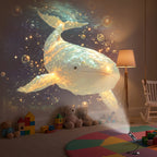 Projetor Portátil USB de Vida Marinha para Luz Noturna - Lâmpada Ambiente LED com Slides de Imagens Oceânicas Intercambiáveis (Baleia, Água-viva, Golfinho, Tartaruga) - Luz Noturna LED Romântica para Quarto, Sala de Estar, Teto do Carro - Decoração Criativa & Presente