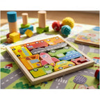 Quebra Cabeça Encaixe Divertido 3D Jogo da Velha MDF Educativo Brinquedo Bebê Pedagógico Sensorial