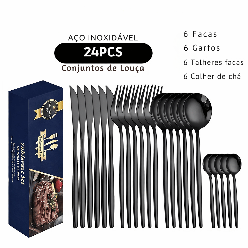 Conjunto de Talheres Elegância Inoxidável