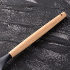 Conjunto de 5 peças, Conjunto de Utensílios de Cozinha em Silicone, Conjunto de Ferramentas de Cozinha para Cozinhar de Forma Segura, Conjunto de Utensílios Antiaderentes com Cabos de Madeira, Utensílios de Cozinha Modernos Laváveis, Acessórios de Cozinha, Gadgets de Cozinha, Adições Essenciais para a Cozinha