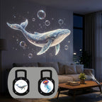 Projetor Portátil USB de Vida Marinha para Luz Noturna - Lâmpada Ambiente LED com Slides de Imagens Oceânicas Intercambiáveis (Baleia, Água-viva, Golfinho, Tartaruga) - Luz Noturna LED Romântica para Quarto, Sala de Estar, Teto do Carro - Decoração Criativa & Presente