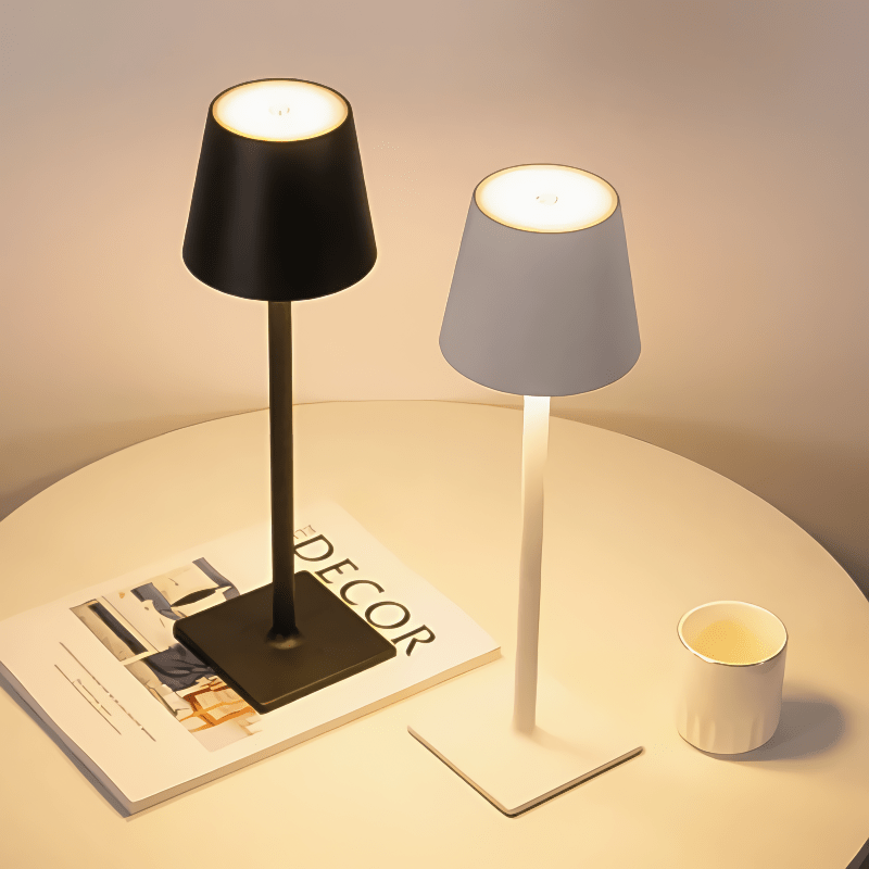 1 unidade Lâmpada de Mesa LED Recarregável Moderna Vintage 3V, Toque Regulável, Lâmpada de Jardim, Luz Noturna de Cabeceira, Luz de Ambiente para Restaurante