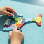 Quebra-cabeça Madeira Infantil Educativo Montessori Animais C/ 26 Peças Numeradas Brinquedo Didático