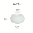 1 unidade de Porta-Velas Redondo de Cerâmica Branca Minimalista Moderno Estilo Nórdico, Adequado para Velas, Decoração de Mesa de Jantar Estilo Ins para Decoração de Casa para a Páscoa, Natal, Ação de Graças Decorações Suaves