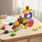 Quebra-cabeça Madeira Infantil Educativo Montessori Animais C/ 26 Peças Numeradas Brinquedo Didático