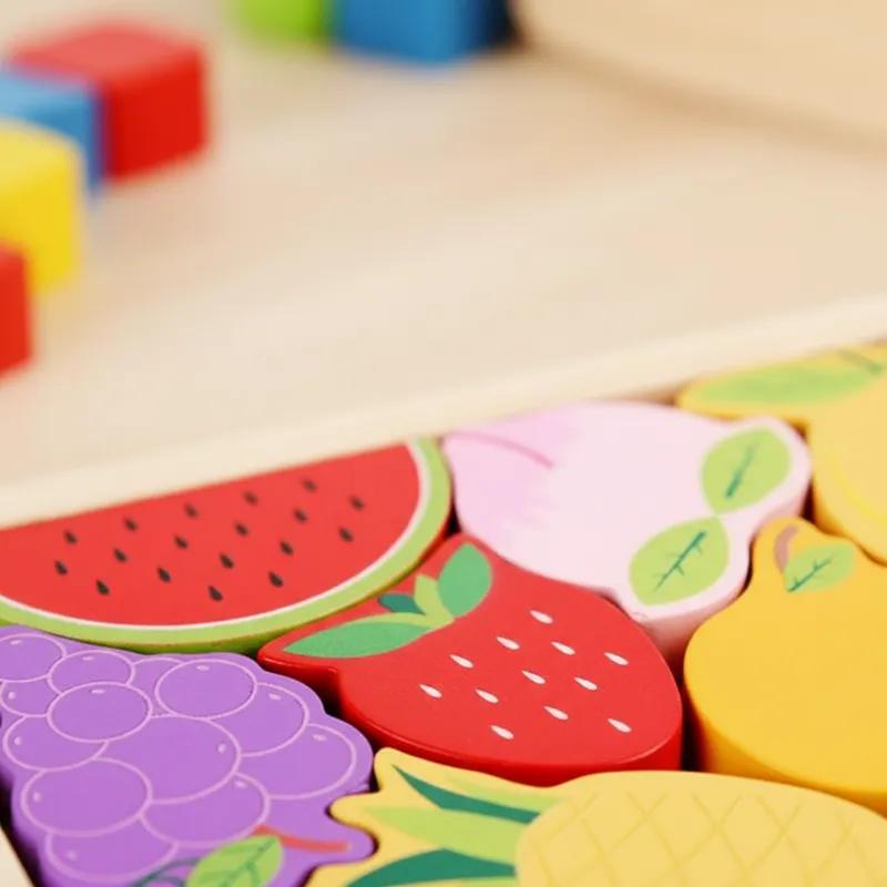 Quebra Cabeça Encaixe Divertido 3D Jogo da Velha MDF Educativo Brinquedo Bebê Pedagógico Sensorial