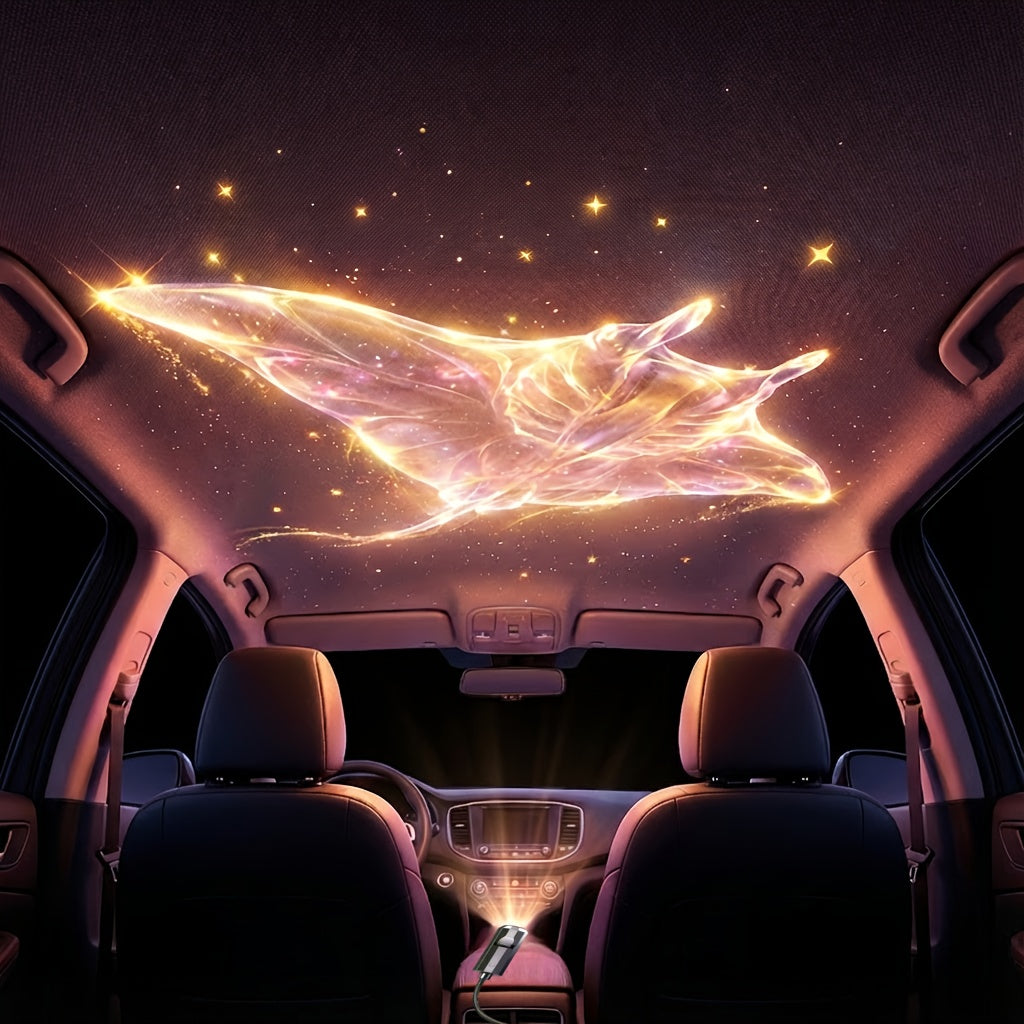 Projetor Portátil USB de Vida Marinha para Luz Noturna - Lâmpada Ambiente LED com Slides de Imagens Oceânicas Intercambiáveis (Baleia, Água-viva, Golfinho, Tartaruga) - Luz Noturna LED Romântica para Quarto, Sala de Estar, Teto do Carro - Decoração Criativa & Presente