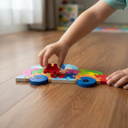 Quebra-cabeça Madeira Infantil Educativo Montessori Animais C/ 26 Peças Numeradas Brinquedo Didático