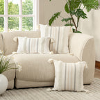 1 peça Fronha com Franjas e Tufadas em Jacquard com Fios Prateados, Estilo Moderno Minimalista Colorido para Sala de Estar, Quarto, Decoração de Casa, Lavável e Fácil de Limpar