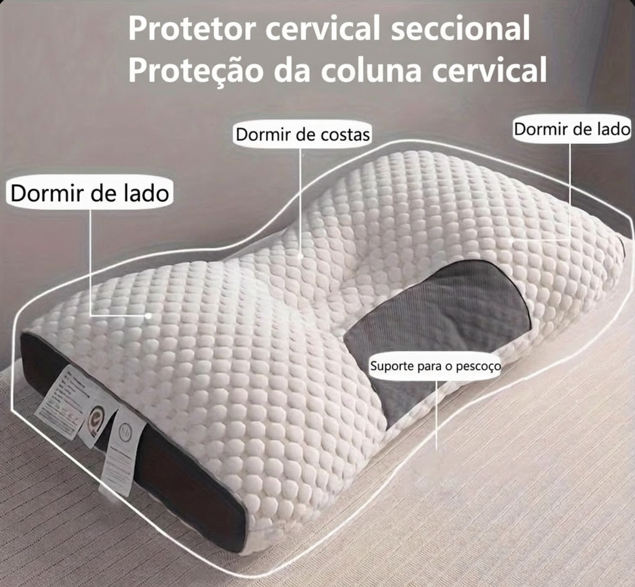 Travesseiro Ergonômico de Suporte Cervical