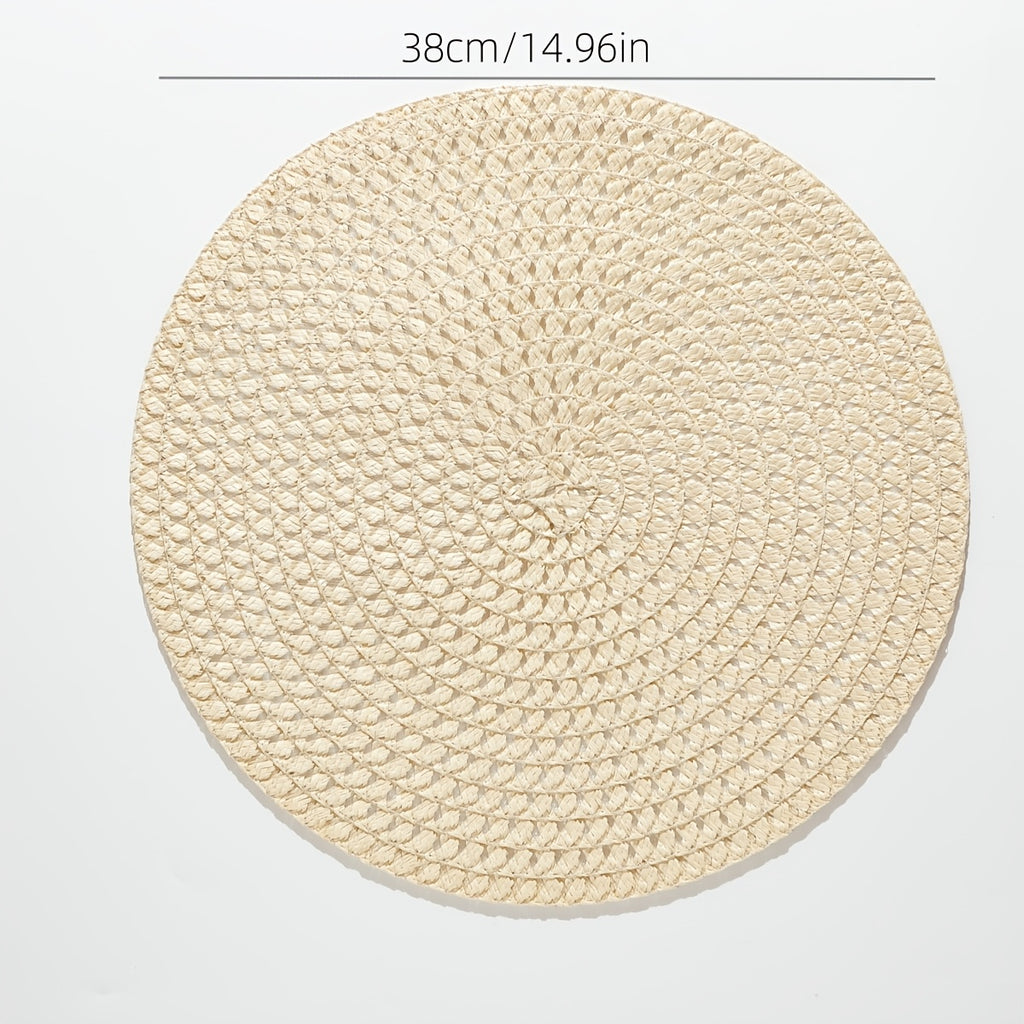 2/4/6 unidades de individual de linho para a primavera e o verão, individual de mesa resistente ao calor e lavável, bases para utensílios, bases para pratos, individual de mesa para decoração de casa