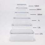 Kit Conjunto 6 Potes Herméticos Geladeira Marmita Tampa Click Vedação Silicone Borracha
