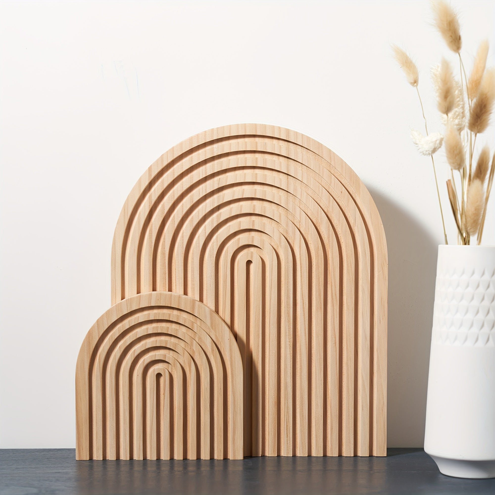 2 peças/conjunto Prateleira de Parede Decorativa, Arco de Arco-Íris de Madeira Estética Boho, Decoração para Casa, Decoração de Prateleira, Mesa, Cômoda, Lareira, para Sala de Estar, Quarto, Cozinha, Cafeteria, Presente para Casa Nova, Ação de Graças, Natal, Não para Contato com Alimentos