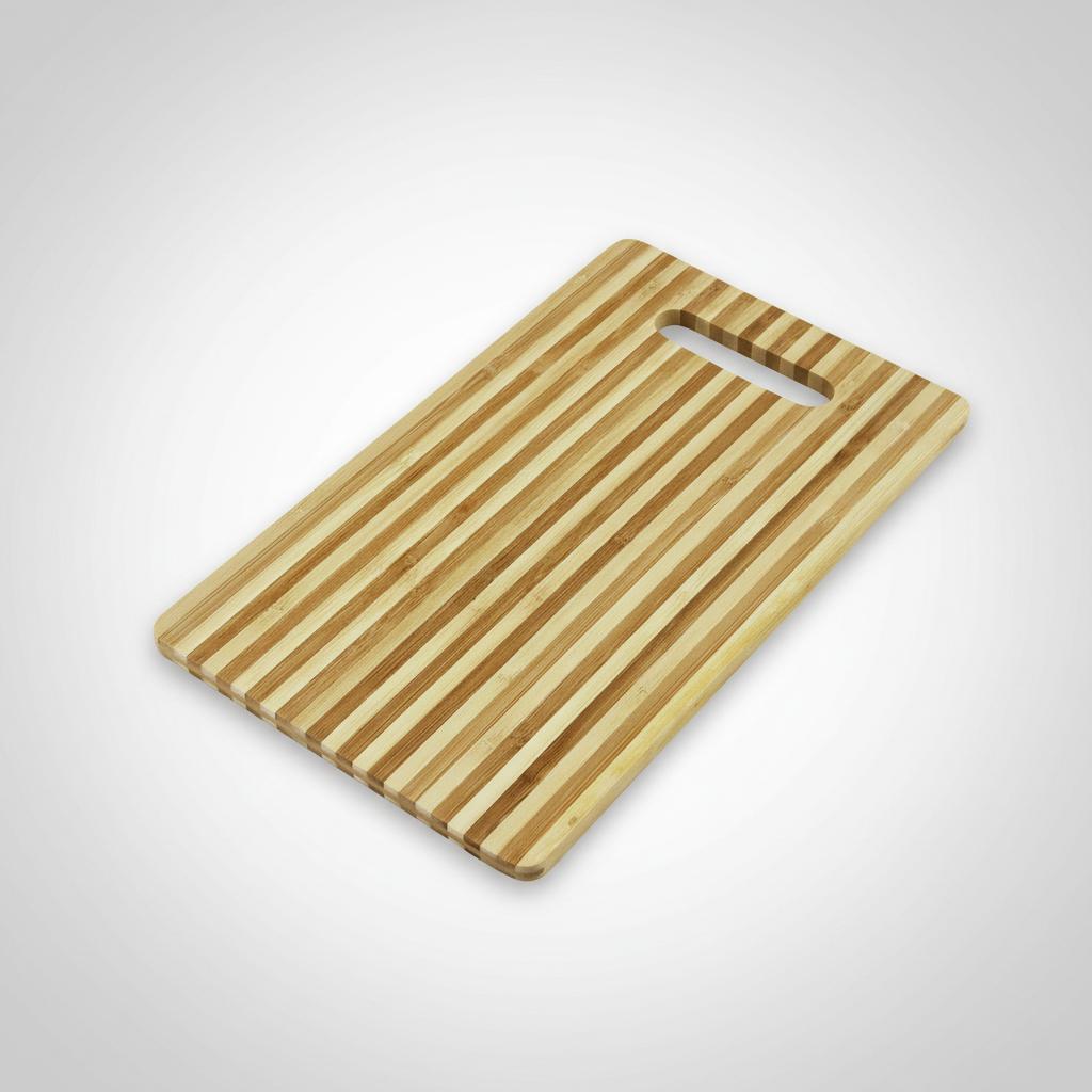 Tabua De Corte De Madeira / Bambu Multiuso Retangular 24x16