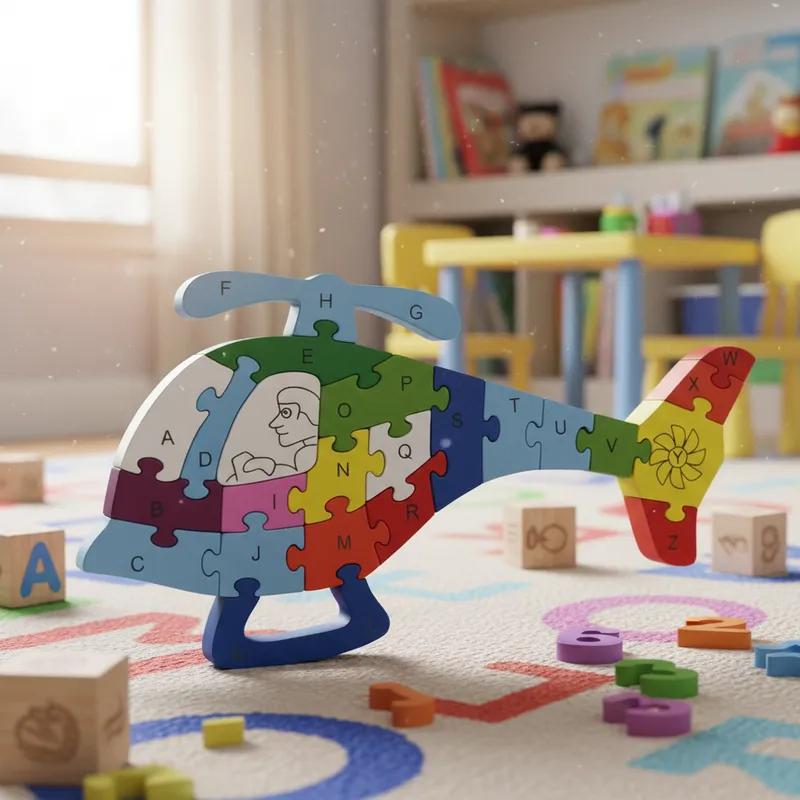 Quebra-cabeça Madeira Infantil Educativo Montessori Animais C/ 26 Peças Numeradas Brinquedo Didático