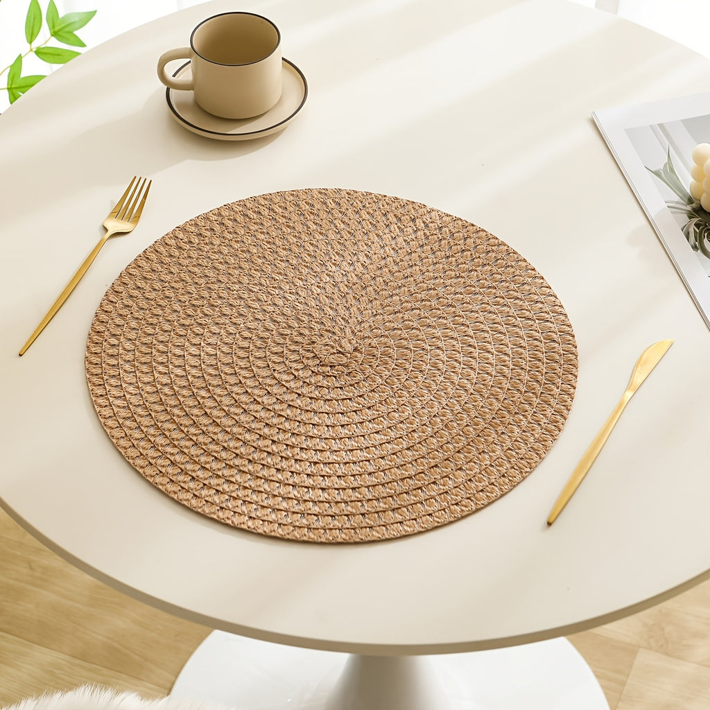 2/4/6 unidades de individual de linho para a primavera e o verão, individual de mesa resistente ao calor e lavável, bases para utensílios, bases para pratos, individual de mesa para decoração de casa