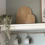 2 peças/conjunto Prateleira de Parede Decorativa, Arco de Arco-Íris de Madeira Estética Boho, Decoração para Casa, Decoração de Prateleira, Mesa, Cômoda, Lareira, para Sala de Estar, Quarto, Cozinha, Cafeteria, Presente para Casa Nova, Ação de Graças, Natal, Não para Contato com Alimentos