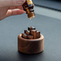 1 Conjunto Difusor de Madeira - Dispensador de Aroma de Vareta de Madeira Redonda para Casa, Escritório, Estudo - Cilindro de Cheiro de Libertação Lenta, Sem Fogo, Sem Necessidade de Bateria - Suporte Decorativo para Óleos Essenciais, Adições