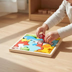 Quebra Cabeça Encaixe Divertido 3D Jogo da Velha MDF Educativo Brinquedo Bebê Pedagógico Sensorial