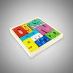 Quebra Cabeça Encaixe Divertido 3D Jogo da Velha MDF Educativo Brinquedo Bebê Pedagógico Sensorial
