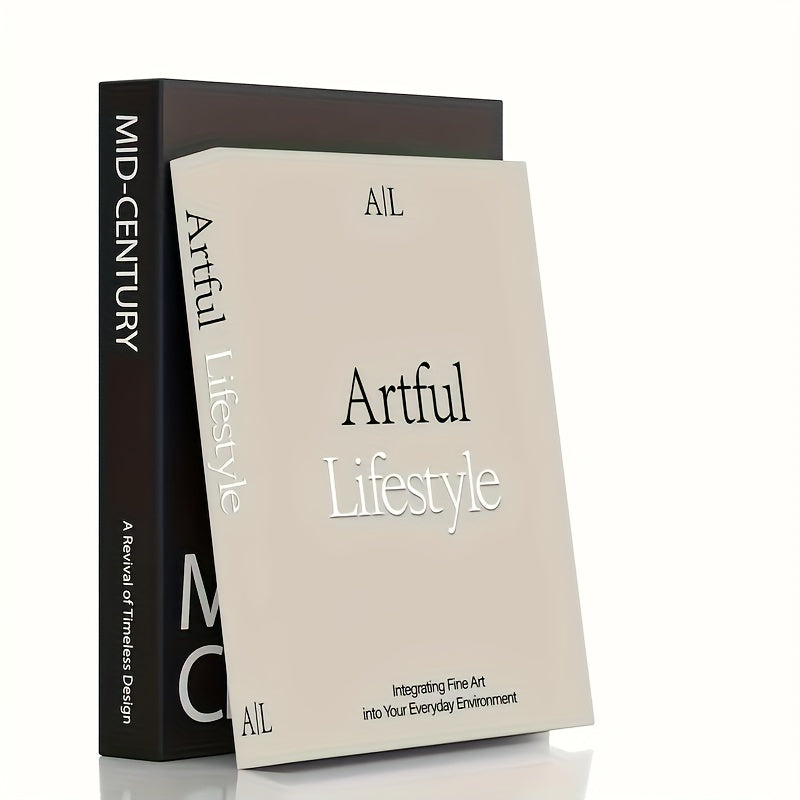 2 Livros Falsos de Papel para Decoração de Casa - Decoração Moderna Minimalista para Mesa de Centro, Mesa de Cabeceira, Estante - Bookends de Papel Inacabados para Natal, Halloween, Ação de Graças, Páscoa - Decorações de Papel Duráveis, Decorações de Livros