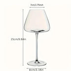 Taça de Vinho em Cristal Soprado à Mão - Elegante e Reutilizável, Ideal para Presente de Dia dos Namorados, Lavagem Manual, Multiuso para Vinho, Champanhe, Destilados, Copo para Ocasiões Especiais e Uso Diário, Decoração de Mesa