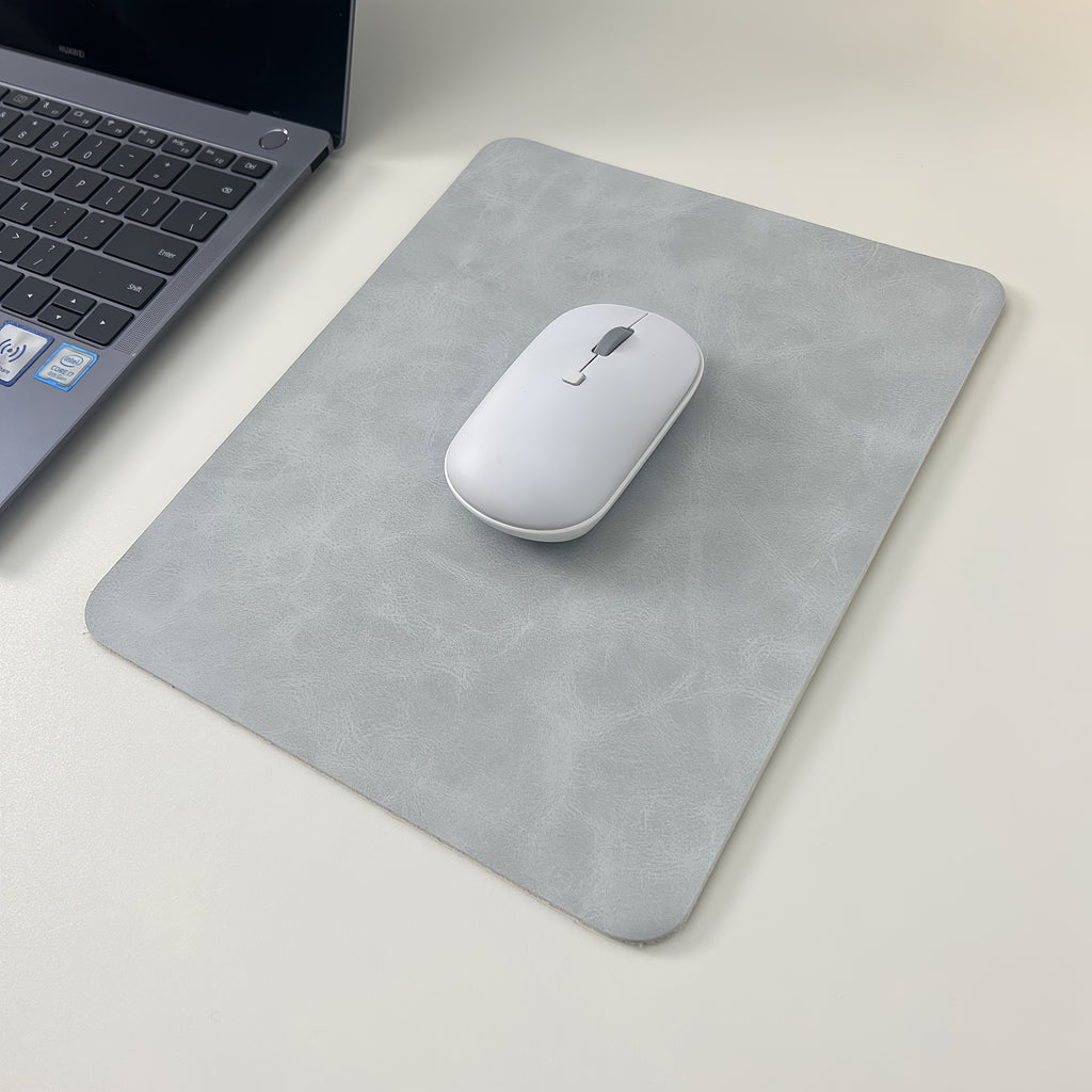 Tapete de Rato com Textura de Pele PU de 20,9X25,3Cm, Antiderrapante e Durável, Fácil de Limpar, Tapete de Secretária para Computador de Jogo de Escritório, Tapete de Secretária Anti-Riscos, É o Melhor Presente para a Volta às Aulas, Natal e Halloween