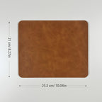 Tapete de Rato com Textura de Pele PU de 20,9X25,3Cm, Antiderrapante e Durável, Fácil de Limpar, Tapete de Secretária para Computador de Jogo de Escritório, Tapete de Secretária Anti-Riscos, É o Melhor Presente para a Volta às Aulas, Natal e Halloween