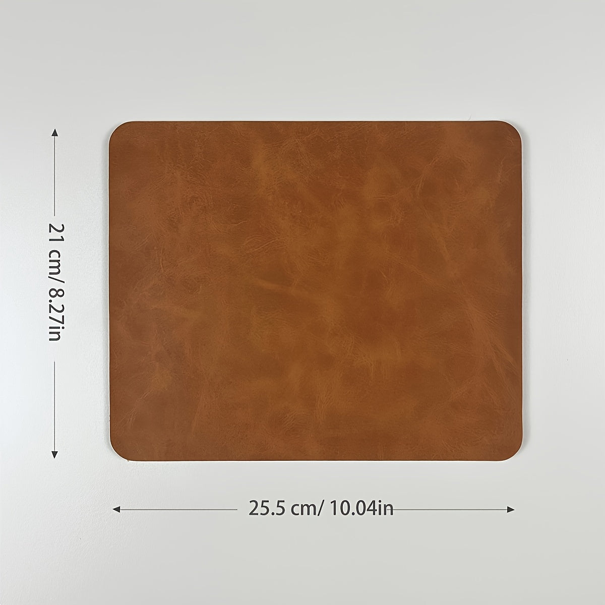Tapete de Rato com Textura de Pele PU de 20,9X25,3Cm, Antiderrapante e Durável, Fácil de Limpar, Tapete de Secretária para Computador de Jogo de Escritório, Tapete de Secretária Anti-Riscos, É o Melhor Presente para a Volta às Aulas, Natal e Halloween